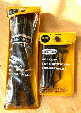 46683 Craftsman 46691 2 Hex Allen Key Wrench Sets -v- 9 Piece 14 Sae