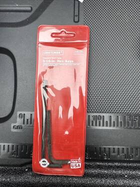 46780 Craftsman Sears Usa Nos 3/16 Inch Short And Long Hex Key Set