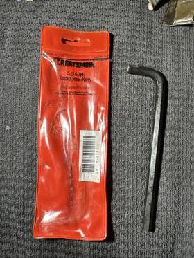 46783 Craftsman Sears Usa Nos 5/16 Inch Long Hex Key In Holder Allen Sae