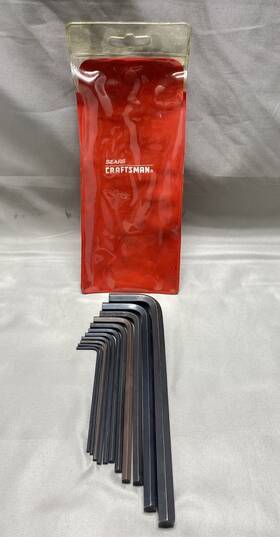46800 Craftsman Vintage 11-pc Sae Long Arm Hex Allen Key Wrench Set Usa Made #46800