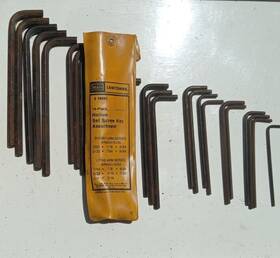 46696 Craftsman 9 Vintage Sears 39 Piece Sae Hex Key Set Original Pouch Extras Usa