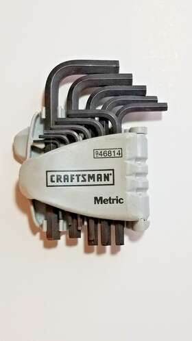 9-46814 Craftsman Vintage Sears/craftsman Metric Hex Key Wrench Set 11 Pc Usa