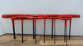 946292 Craftsman 10 Pc Tools Sae Red T-handle Hex Allen Wrench Set