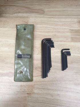 946609 Craftsman Vintage Metric Hollow Set Screw Hex Key Assortment Usa 2 - 8mm