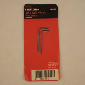 946773 Craftsman Sears .050 And 1/16 Inch Hex Keys Used Read