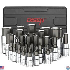 B09rzv9wnp Craftsman 32-piece Hex Bit Socket Set Sae And Metric Chrome Vanadium Steel Storage Case