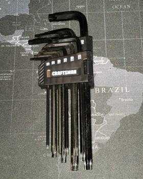 Cmht26031 Craftsman Hex Key Allen Wrench Set With Ball-end Torx 10 Piece