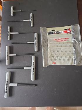 M46298 Craftsman 7 Piece Cushion Grip T Handle Hex Key Set