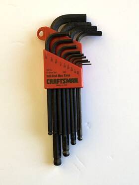 M46754 Craftsman Sae L-handle Ball End Hex Key Set 13 Pc New