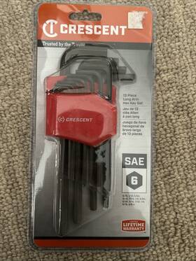 Chklasae13 Crescent Hex L-key Set Sae 13pc .05-3/8 Long Arm
