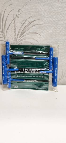 56093 Danaher Tool / Allen Genuine The Original Brand T Handle Met Wrench Set # Made In Usa