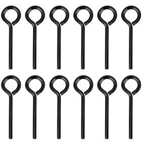 Liujlsd001 Dengxinwei 12pcs 5/32 Inch Standard Hex Dogging Key With Full Loop Black Solid Metal Al