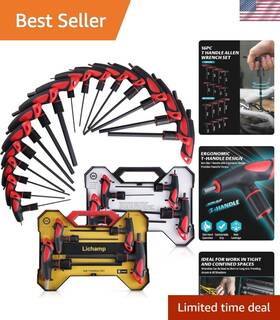 Details In Description 741025731264 T Handle Allen Wrench Set Sae Metric 16 Piece Standard Thandle Tee Al
