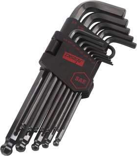 Disen 313020934911 13 Pieces Hex Key Allen Wrench Set Sae Size With Ball End 1/20-3/8 Inch