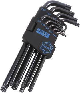 T10-t50 Disen 445045083091 9 Pieces Torx Star Allen Wrench Set Long Arm Key Chrome