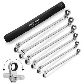 Ds20jl0602 Disen Extra Long Flex Head Ratcheting Single Jointed Set Silver
