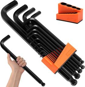 Ds21lj1303 Disen Jumbo Hex Key Allen Wrench Set Cr-v 13-piece Metric 2-19mm Long Ball End