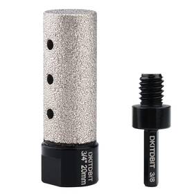Vvt-048 Dkitdbit Diamond Coated Finger Bit 3/4 Inch Tile Milling To Enlarge 20mm Black