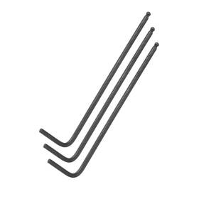 Duefixing 601968158125 3 Pack 2.5mm Ball End Hex Key Wrench L Shaped Long Arm Cr-v Repairing Black