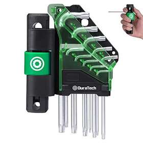 Duratech 820909770725 Star Hex Key Sets T Handle Torx Allen Wrench Set 10 Pieces S2 Steel Long Arm Lke
