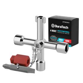 Duratech 931213201752 4 Way Sillcock Key With Bit Multi-functional Water Cross 1-p
