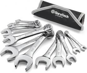 Dtscw11s Duratech Stubby Combination Wrench Set Sae 11-piece Silver