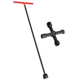 Eapele 647535654935 Water Meter Key 28 Inch Enforced Steel T-handle With 4-way Multi-functional U Eapele 647535654935 Water Meter Key 28 Inch Enforced Steel T-handle With 4-way Multi-functional U