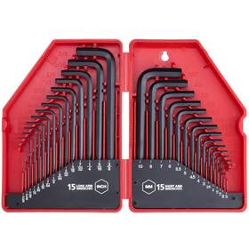 Efficere 858574007365 30-piece Premium Hex Key Allen Wrench Set Sae And Metric Assortment L Shape