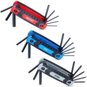 Efficere 858574007877 25-piece Complete Folding Hex Key Wrench Set Metric 1.5mm - 8mm Sae 5/64 Inch
