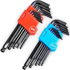 Efficere 858574007969 26-piece Premium Ball End Hex Key Allen Wrench Set Sae 3/64-3/8 Inch