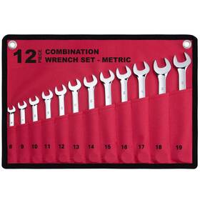 Wr-032 Efficere 12-piece Metric Combination Wrench Set In Roll-up Red