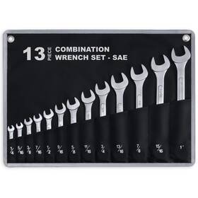 Wr-041 Efficere 13-piece Complete Sae Combination Wrench Set In White