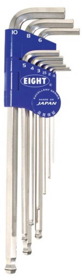 Bct-s9 Eight Tool Bolt-catch Taper Head Hex Key 9pcs. 1.5-10mm Set