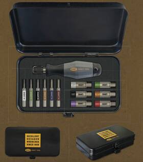 Tqaxd-s6 Eight Tool Factory-set Torque Screwdriver Set. With Metal Case