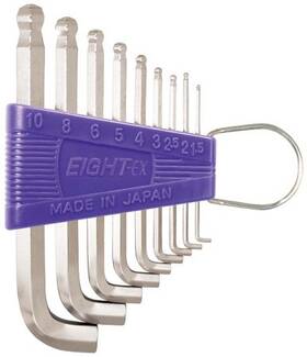 Ttr-s9 Eight Tool Taper Head Short Arm Hex Key 9pcs. 1.5-10mm Set