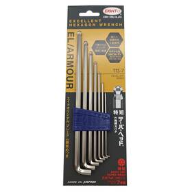 Tts-7 Eight Tool Taper Head Short Arm Hex Key 9pcs. 1.5-6mm Set