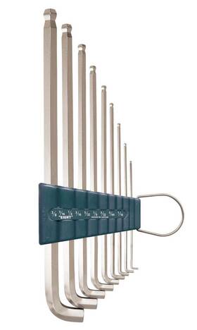 Tts-9z Eight Tool Set. Short Arm / Extra Long - Taper Head Hex Key Set Of 9 Pcs