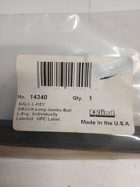 14340 Eklind 5/8 Long Arm Ball-hex-l Key