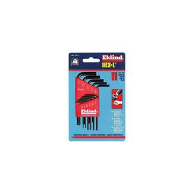 269-10213 Eklind Long-arm Hex-l Key 13-piece Set Sae Chrome-nickel Steel 10213