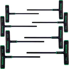 T8-t40 Eklind 313098333333 Power-t Handle Torx Star Key 8-piece Set 6 Inch Shaft