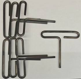 31312 Eklind 7-piece 3/16 Inch X 3 T-handle T-key Hex Allen Key Lot Set Usa