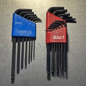 Eklind 375162081182 Ball Hex Key Allen Wrench 2 Pc Set Sae Metric 1.5-6mm 3/64 Inch -1/4