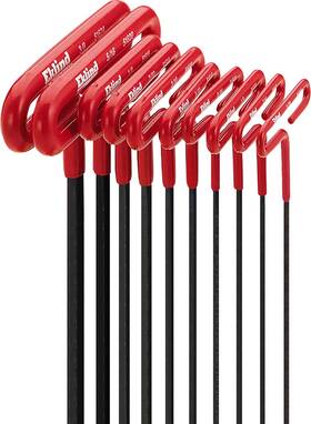 53610 Eklind 445020352389 Cushion Grip Hex T-key Allen Wrench - 10pc Set Sae Inch Sizes 3/32
