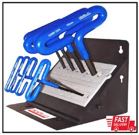 Eklind 445022479497 Cushion Grip Hex T-key Allen Wrench- 8-pieces Set Metric Mm Sizes 2-10 6 Inch