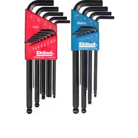 22-pi Eklind 445028331317 Combination Ball-hex-l Key Set Sizes0.050 To 3/8 And Size 1.5 Mm 10