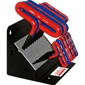 Eklind 445032242227 6 Inch Inch/mm Cushion Grip Hex Allen Wrench T-handle Key Combo With Stand 2-set
