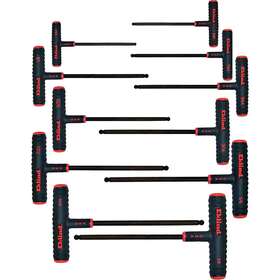 Eklind 445057656641 9 Inch Series Power-t T-handle Ball-hex Key Set With Pouch Sizes 5/64 To 3/8