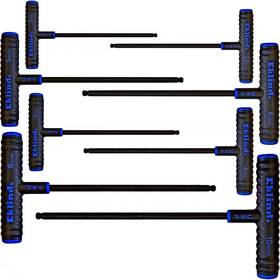 Eklind 711181104714 9 Inch Series Power-t T-handle Ball-hex Key Set With Pouch Size 2 Mm To 10 8