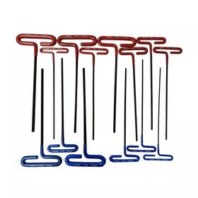 Eklind 744110800418 Cushion Grip Hex T-key Allen Wrench - 8 Sae 3/32-1/4 Inch And 6 Metric 2-6 Mm Siz