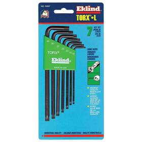 T10-t40 Eklind Tool 013523039990 10907 Torx Star L-key - 7pc Set Long Series